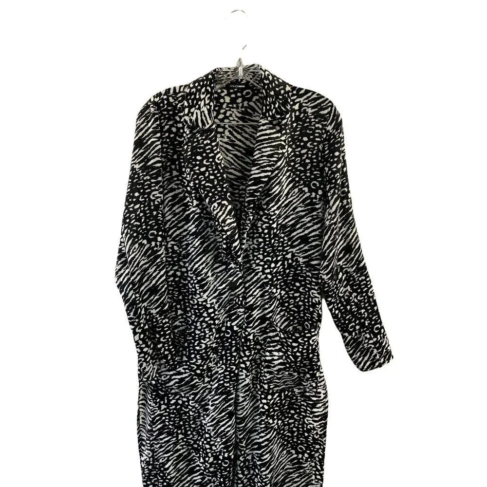 Fashion Nova Women's Black & White Dress